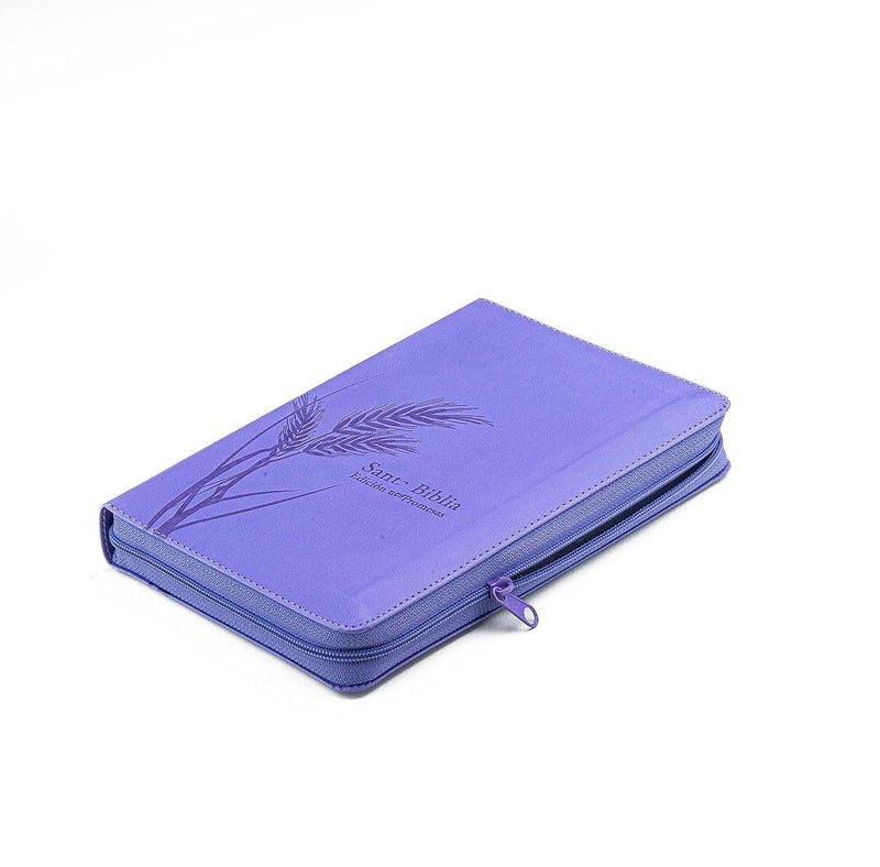 Cargue la imagen en el visor de la galería, Biblia de Promesas RVR 1960, Cierre zíper, con índice, Letra Grande, Tamaño Manual, piel especial lavanda
