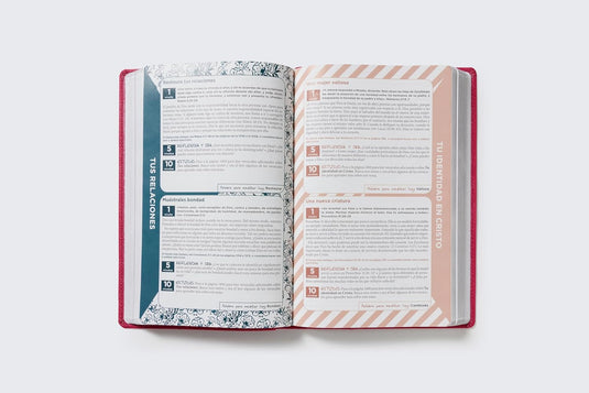 Biblia de la Mamá Ocupada RVR 1960, imitación piel magenta