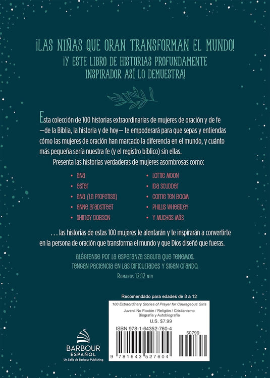 100 historias extraordinarias de oracion para ninas valientes