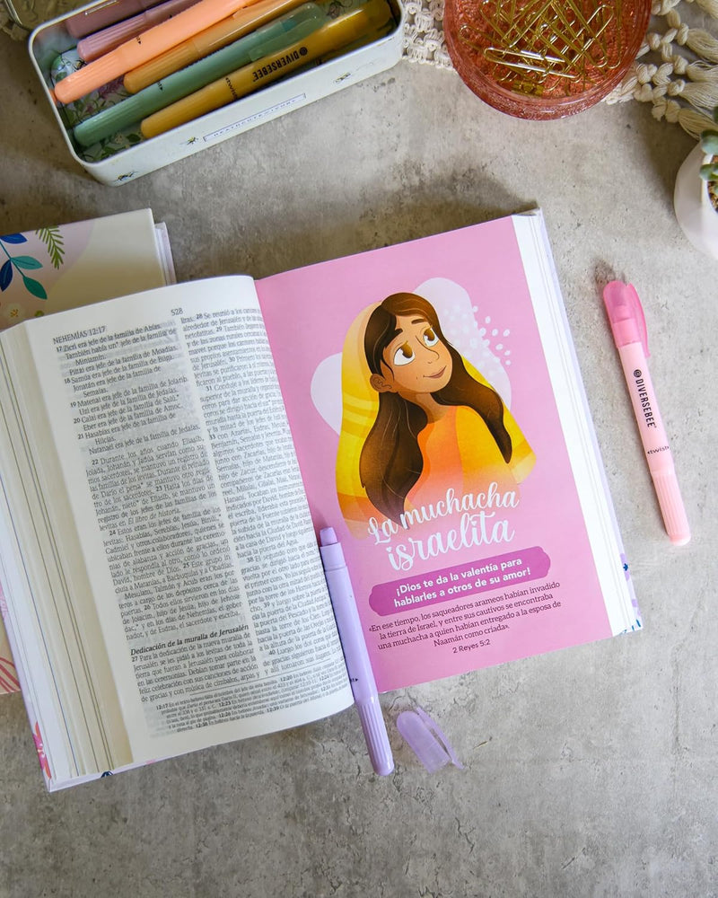 Cargue la imagen en el visor de la galería, Biblia de Promesas NTV, para niñas, Tapa dura lila
