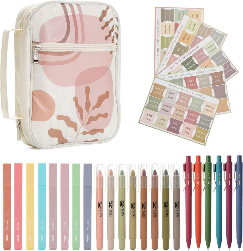 Cargue la imagen en el visor de la galería, Kit de Estudio Bíblico 24 piezas con estuche y marcadores
