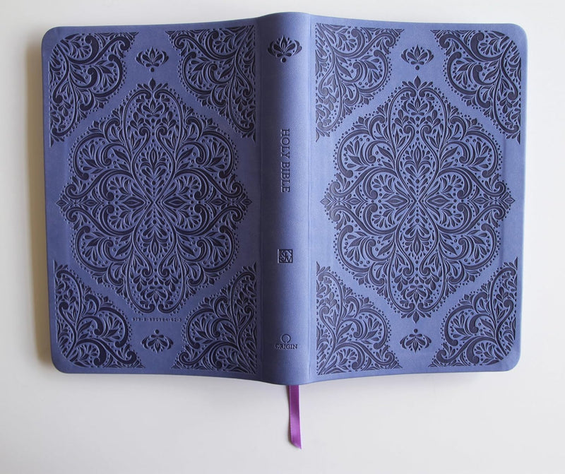 Cargue la imagen en el visor de la galería, KJV Holy Bible, Large Print Medium Format, Index, Lavender Faux Leather  (Biblia en inglés)
