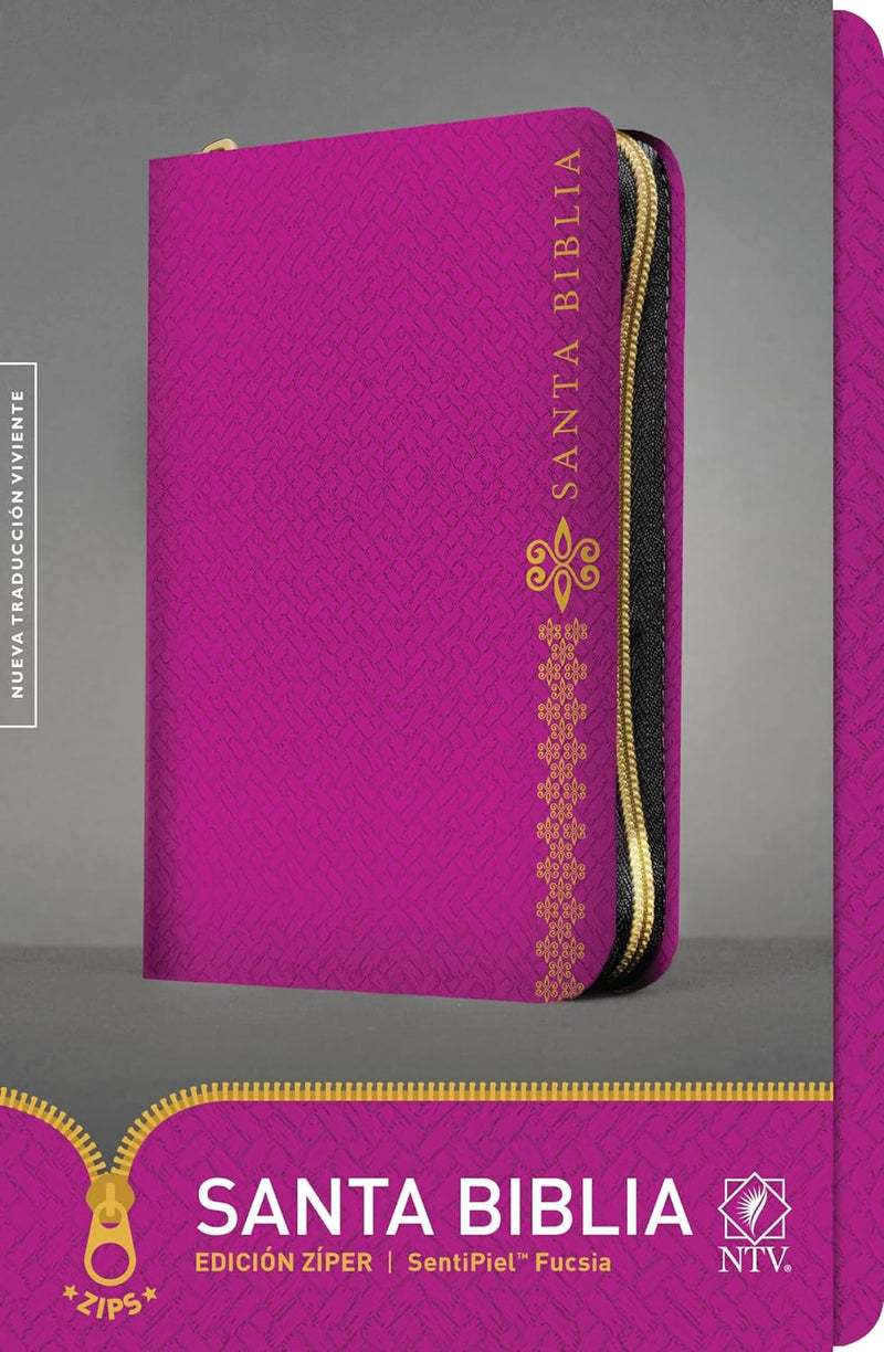 Cargue la imagen en el visor de la galería, Santa Biblia NTV, Edición zíper (SentiPiel Fucsia)
