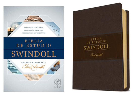 Biblia de estudio Swindoll NTV (Sentipiel café/café claro)