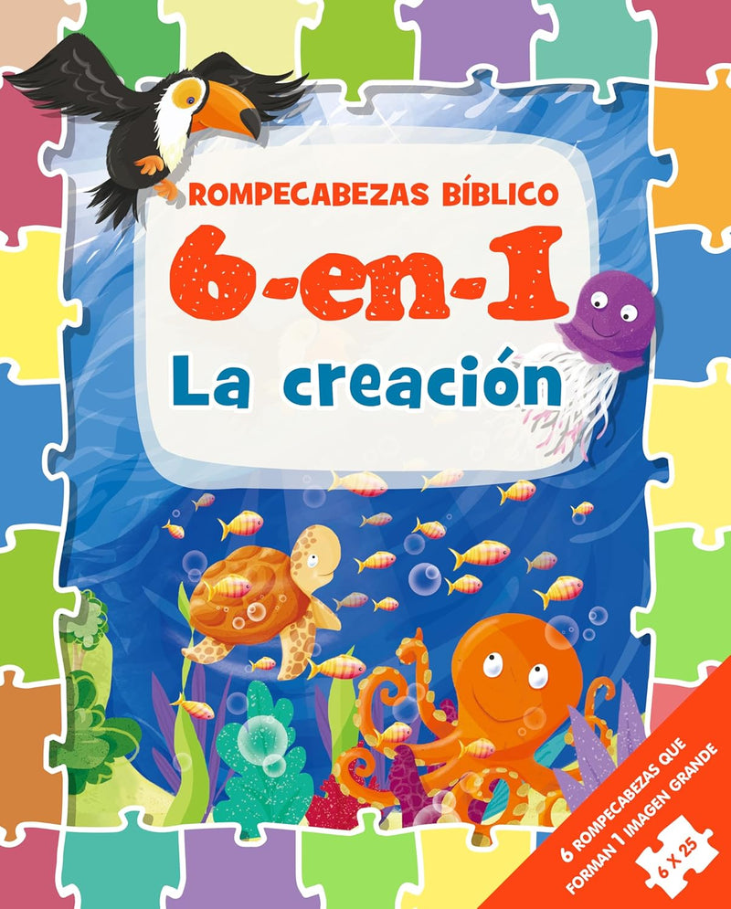 Cargue la imagen en el visor de la galería, Rompecabezas Bíblico 6 en 1, La Creación
