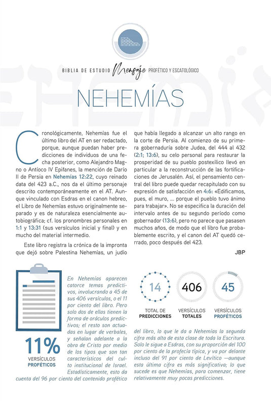 Biblia de Estudio del Mensaje Profético y Escatológico RVR, Leathersoft Azul