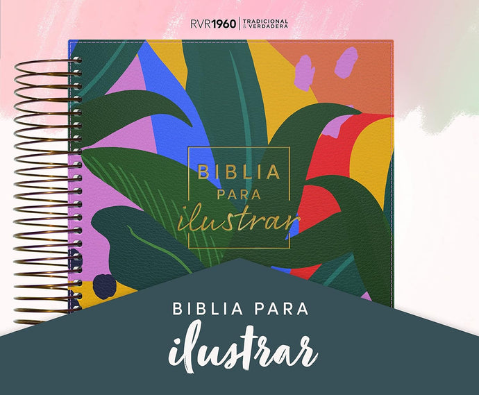 Biblia para Ilustrar RVR 1960 simil piel - Floral