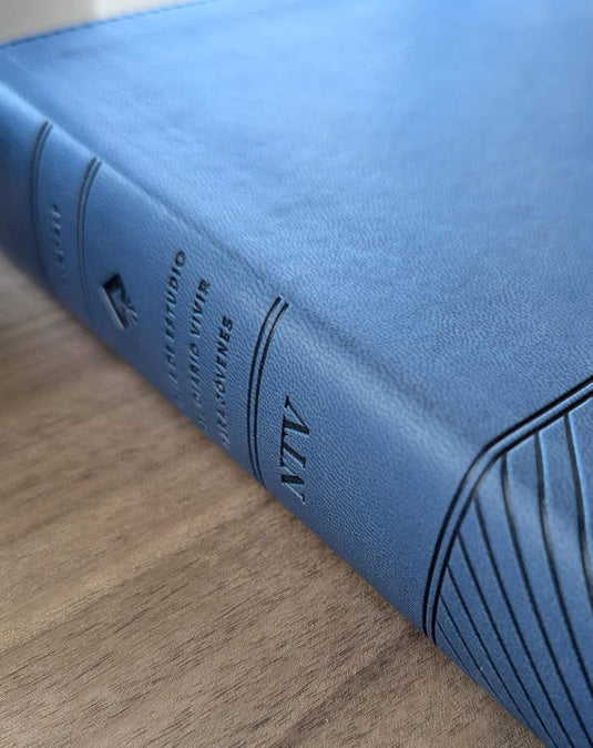 Biblia de estudio del Diario Vivir para jóvenes NTV con Filament, imitación piel azul oscuro