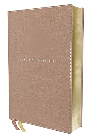 Santa Biblia NBLA, Ama a Dios Grandemente, Interior a cuatro colores, imitación piel oro rosa