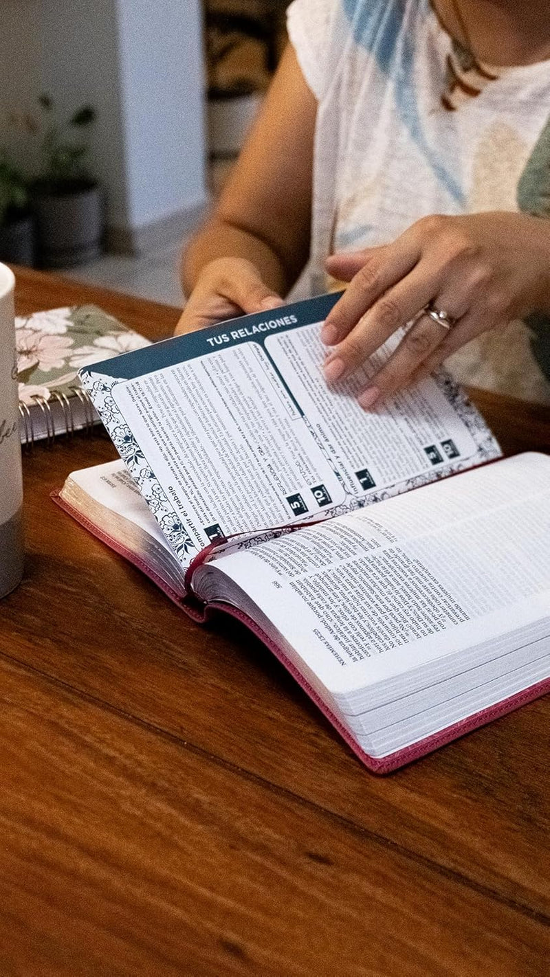 Cargue la imagen en el visor de la galería, Biblia de la Mamá Ocupada RVR 1960, imitación piel magenta
