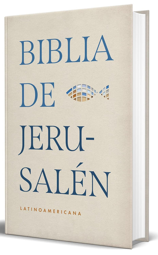 Biblia de Jerusalén Latinoamericana, tapa dura, edición clásica color arena