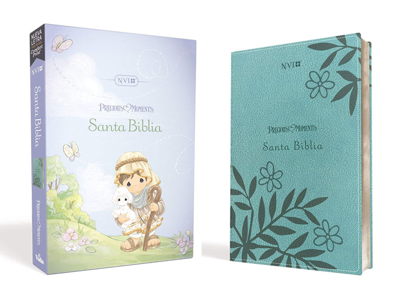 Cargue la imagen en el visor de la galería, Santa Biblia Precious Moments NVI, i/piel aqua
