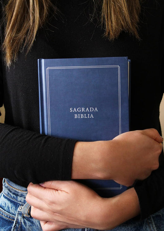 Biblia Católica Regalos y Ceremonias, con Índice, Tapa dura azul