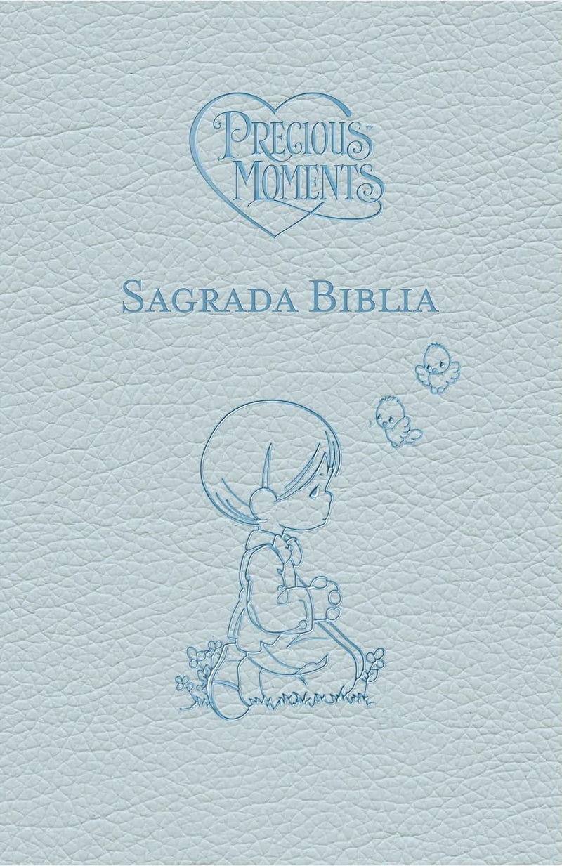 Cargue la imagen en el visor de la galería, Biblia Católica, Precious Moments™, Leathersoft, Azul celeste, Comfort Print
