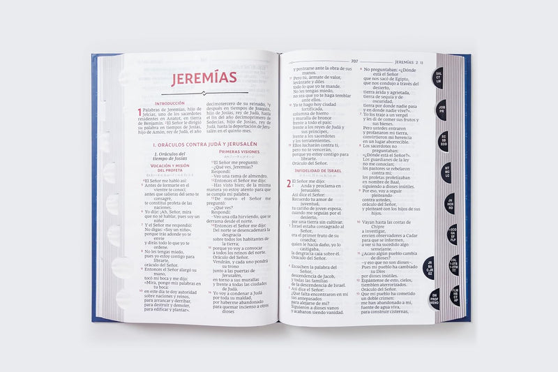 Cargue la imagen en el visor de la galería, Biblia Católica Regalos y Ceremonias, con Índice, Tapa dura azul
