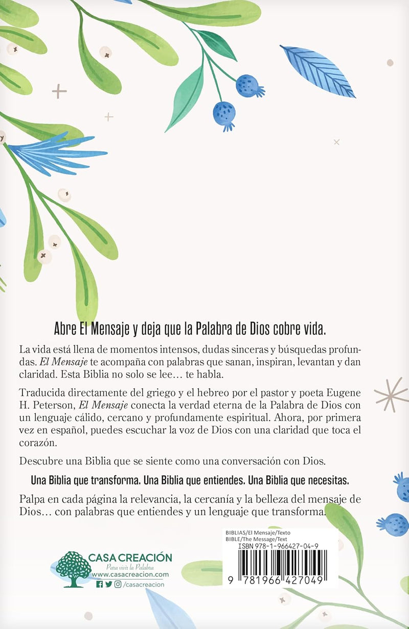 Cargue la imagen en el visor de la galería, Biblia El Mensaje, Tapa dura Verde Floral
