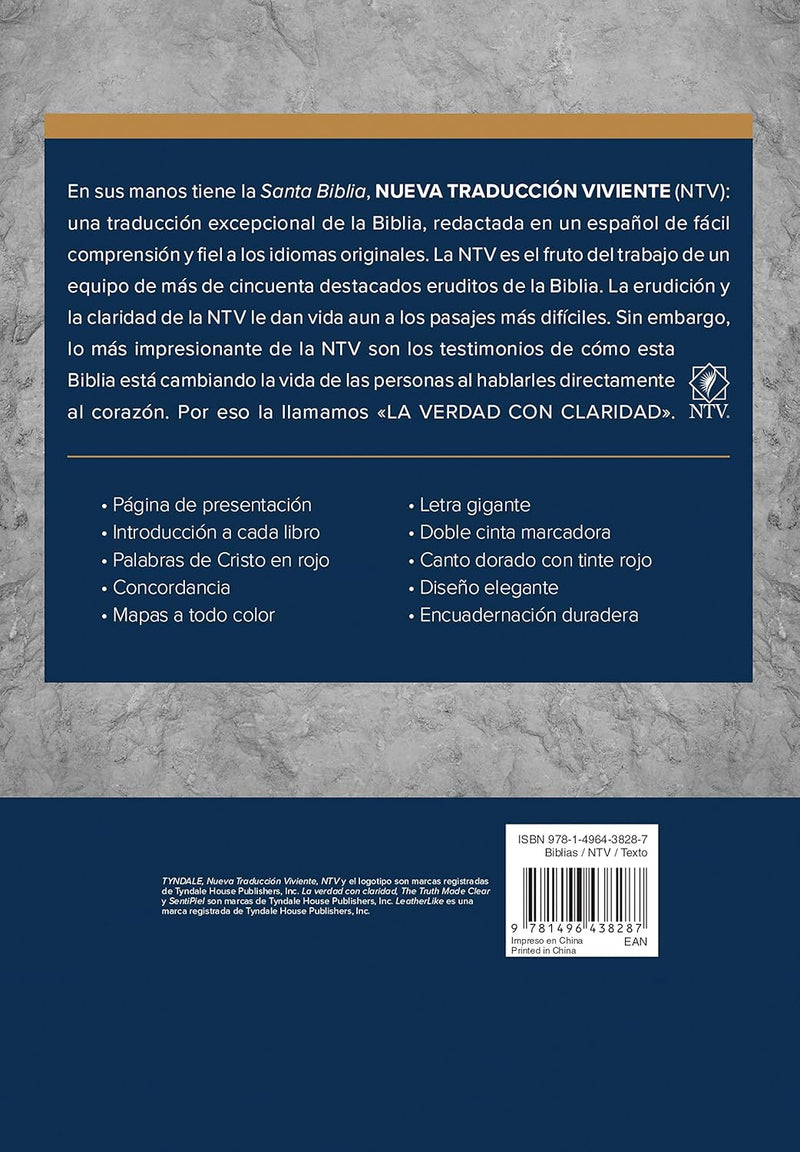 Cargue la imagen en el visor de la galería, Biblia NTV, Edición clásica, Letra Gigante, imitación piel azul
