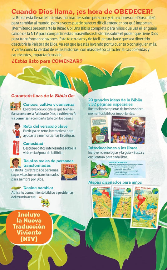 Biblia GO para niños NTV, Tapa dura