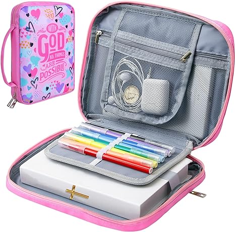 Estuche para Biblia With God all things are possible