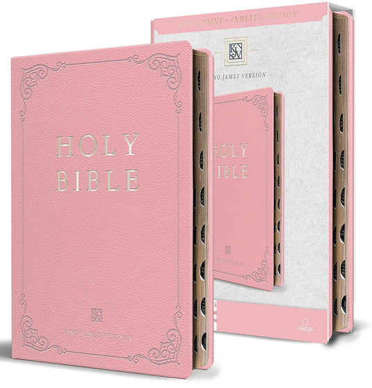 KJV Holy Bible, Giant Print,  Index, Pink Premium Imitation Leather (Biblia en inglés)