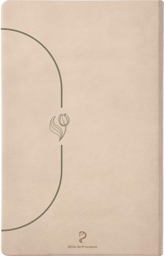 Biblia de Promesas Devocional Virtuosa RVR 1960, Virtuosa, Letra Gigante, piel especial crema Tulipán
