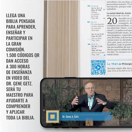 Biblia QR NTV, imitación piel azul