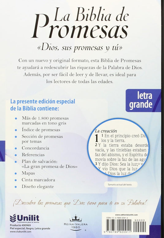 La Biblia de promesas RVR 1960, Letra grande