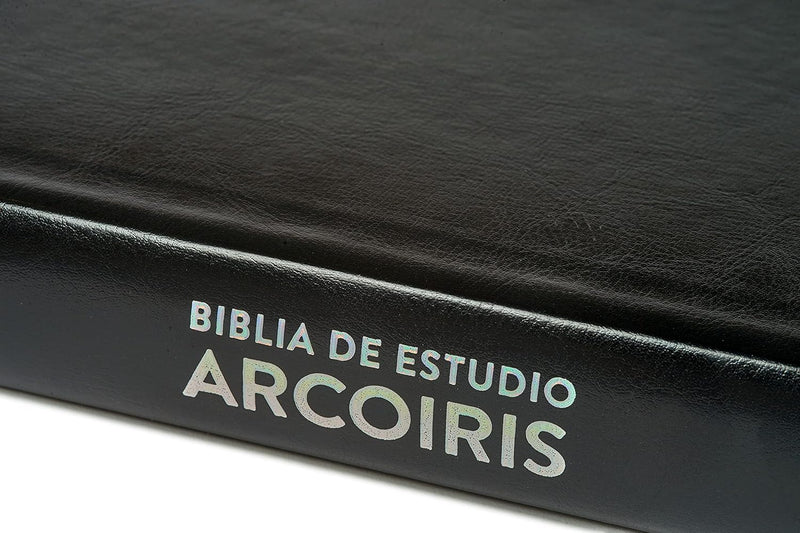 Cargue la imagen en el visor de la galería, Biblia de Estudio Arcoíris RVR 1960, símil piel negro

