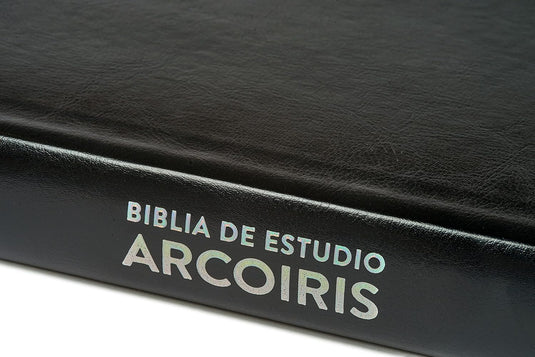 Biblia de Estudio Arcoíris RVR 1960, símil piel negro
