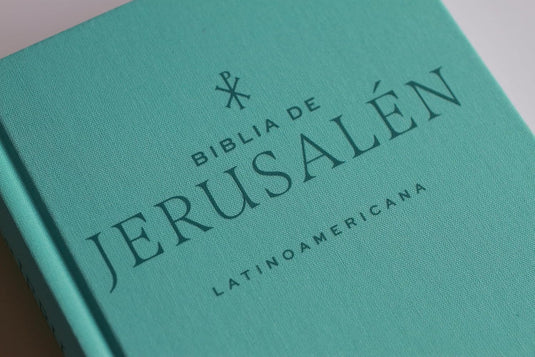 Biblia de Jerusalén Latinoamericana, tapa dura/tela turquesa, edición de regalo