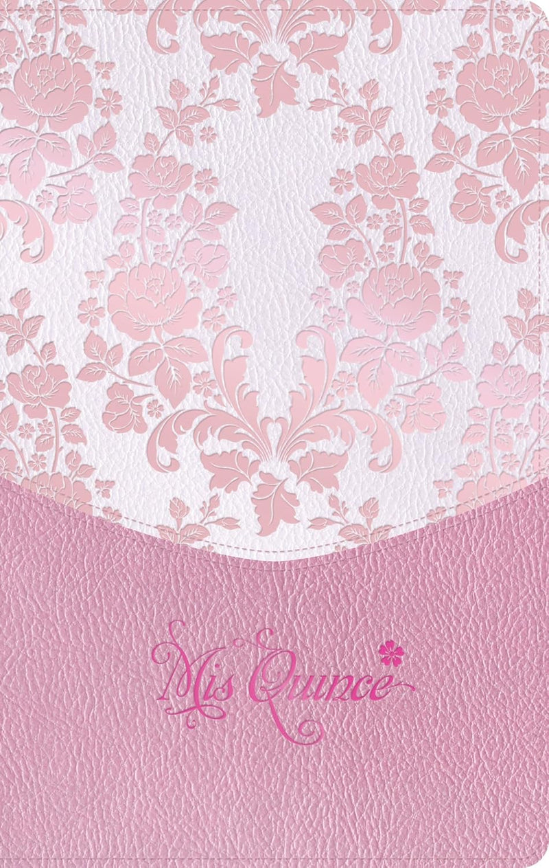 Cargue la imagen en el visor de la galería, Biblia Mis Quince RVR 1960, imitación piel rosa floreado
