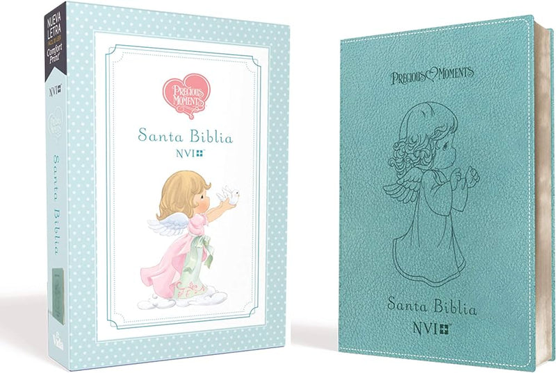 Cargue la imagen en el visor de la galería, Santa Biblia Precious Moments NVI Angelitos, Ultrafina, Compacta Aqua
