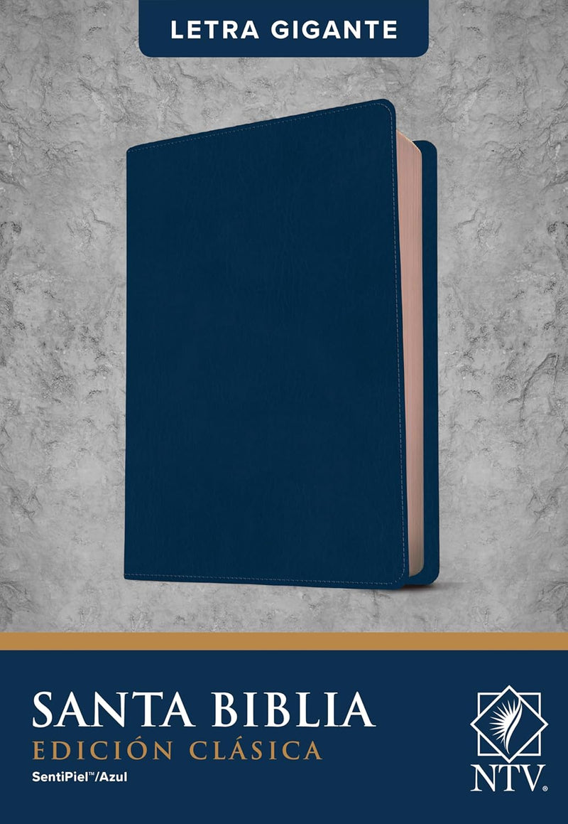 Cargue la imagen en el visor de la galería, Biblia NTV, Edición clásica, Letra Gigante, imitación piel azul
