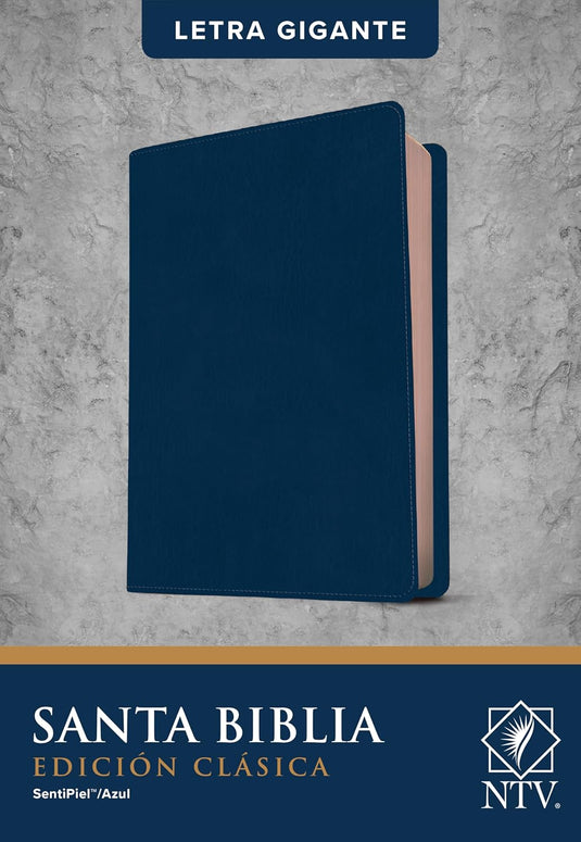 Biblia NTV, Edición clásica, Letra Gigante, imitación piel azul