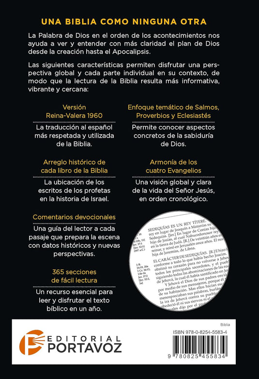 La Biblia en orden cronológico RVR 1960, Tapa dura
