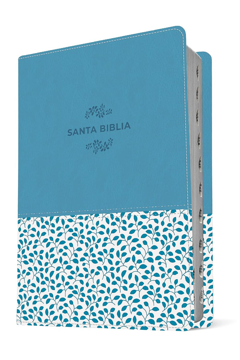 Cargue la imagen en el visor de la galería, Biblia NTV, Ultrafina, con índice, Letra Grande, Sentipiel azul
