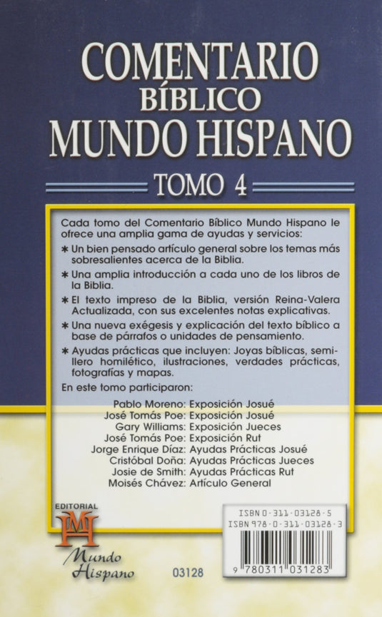 Comentario Bíblico Mundo Hispano-Tomo 4-Josué, Jueces y Rut