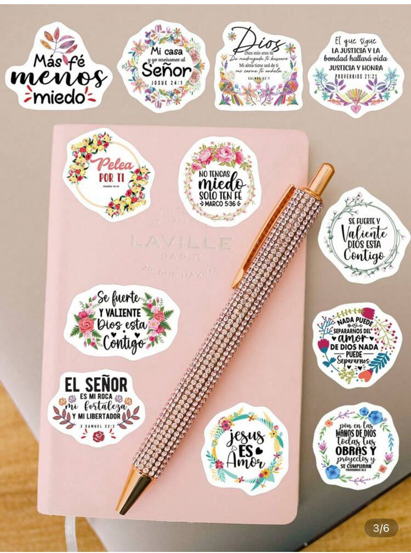 Cargue la imagen en el visor de la galería, Paquete de 5 stickers cristianos (Diseño variado)
