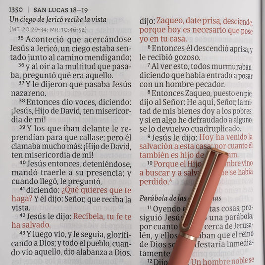 Biblia RVR 1960 Letra Gigante, símil piel lila floreada
