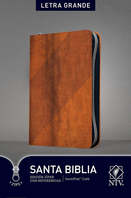 Santa Biblia NTV, Edición zíper con referencias, Letra Grande