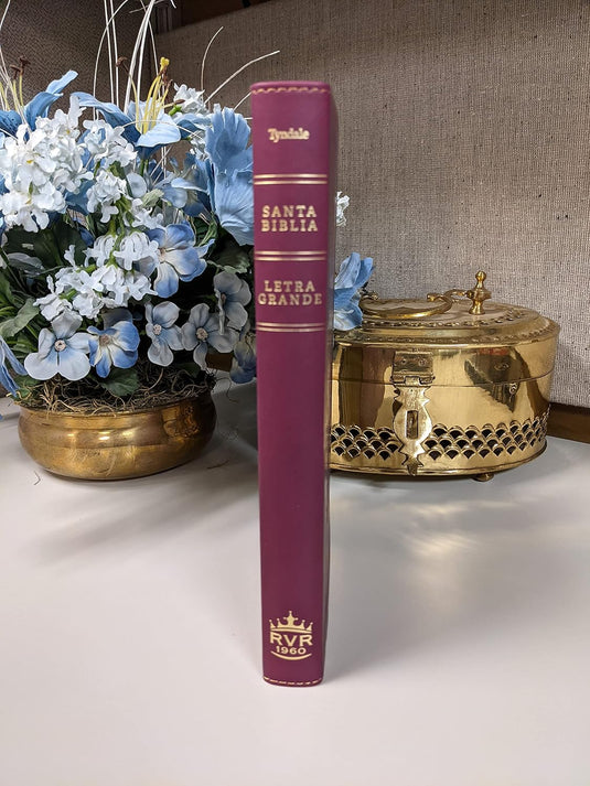 Biblia RVR 1960, Edición de referencia, ultrafina, Letra Grande, imitación piel ciruela