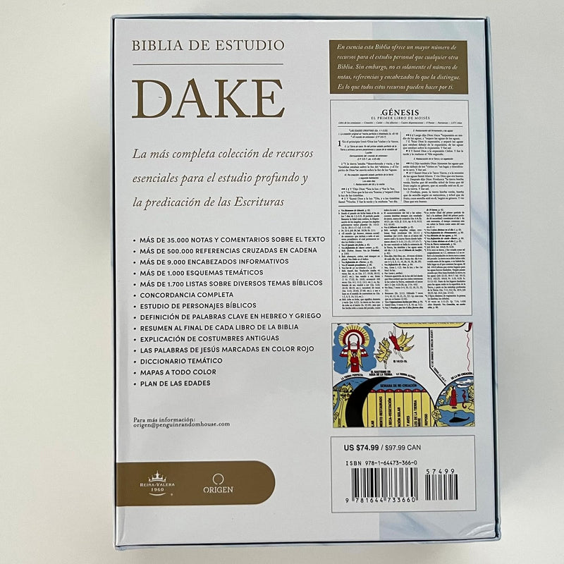 Cargue la imagen en el visor de la galería, Biblia de Estudio Dake RVR 1960, piel marrón

