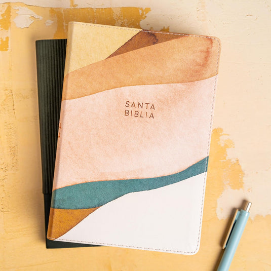 Biblia RVR 1960, Letra Grande, Tamaño Manual, edición especial, símil piel acuarela
