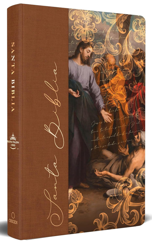 Biblia RVR 1960, Letra Grande, tapa dura/tela Jesús sana