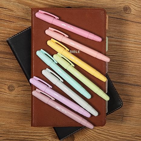 Cargue la imagen en el visor de la galería, Paquete de 8 marcadores de gel para biblia tonos pastel Mr. Pen
