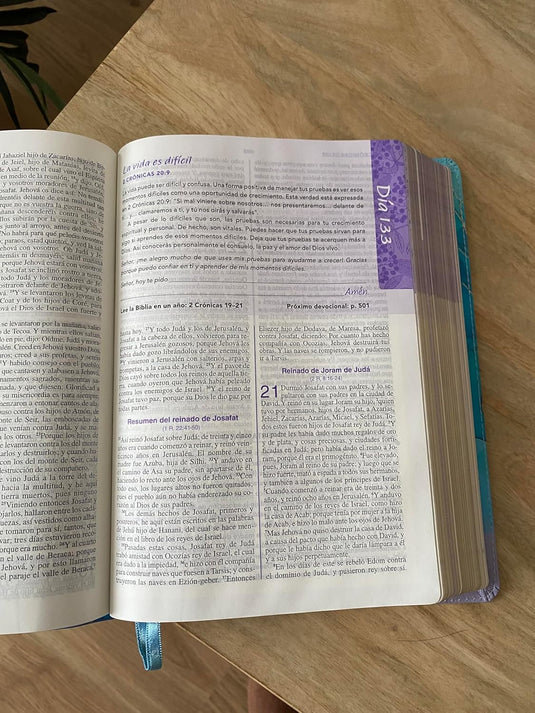 Biblia de una Joven Conforme al Corazón de Dios RVR 1960, imitación piel brisa