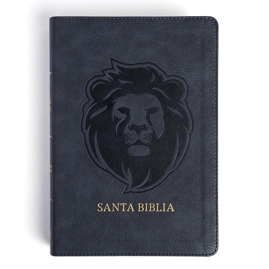 Biblia RVR 1960, Letra Grande, Tamaño Manual, edición especial, león ceniza