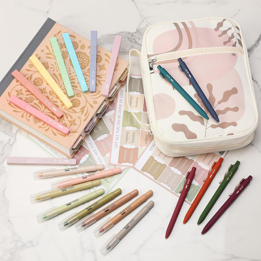 Kit de Estudio Bíblico 24 piezas con estuche y marcadores