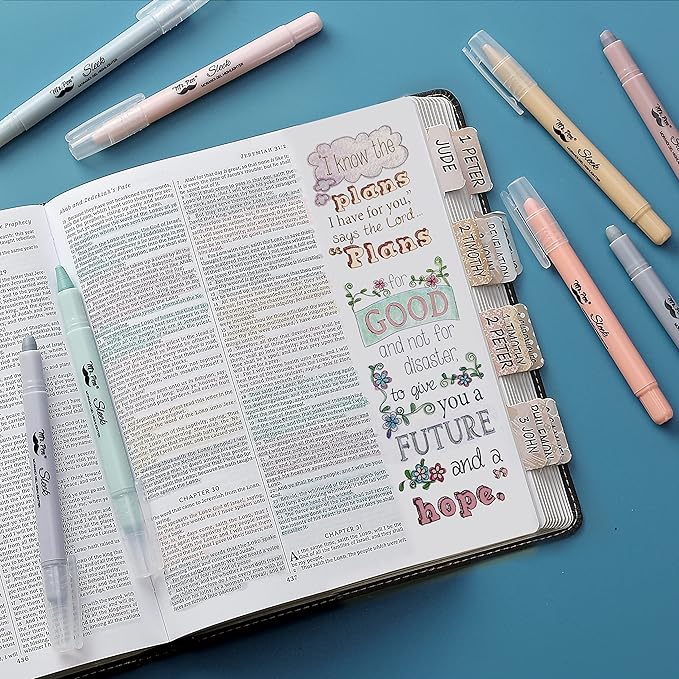 Cargue la imagen en el visor de la galería, Paquete de 8 marcadores de gel para biblia Mr. Pen
