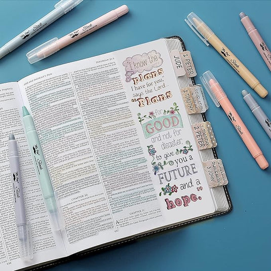 Paquete de 8 marcadores de gel para biblia Mr. Pen